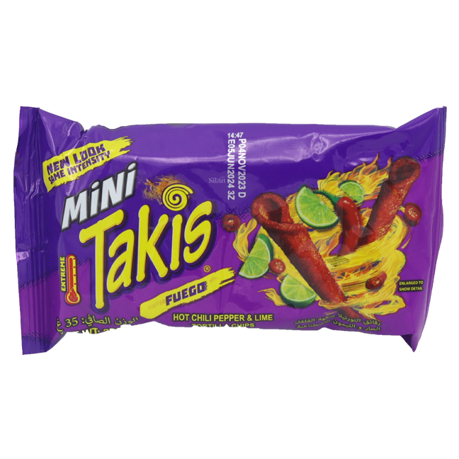 چیپس مینی تاکیس فوئگو - Takis FUEGO 3 چیپس تاکیس فوئگو – Takis FUEGO