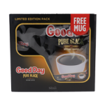پک قهوه فوری گوددی بلک ۲ بسته ۴۰ عددی به همراه ماگ هدیه - Good Day Pure Black