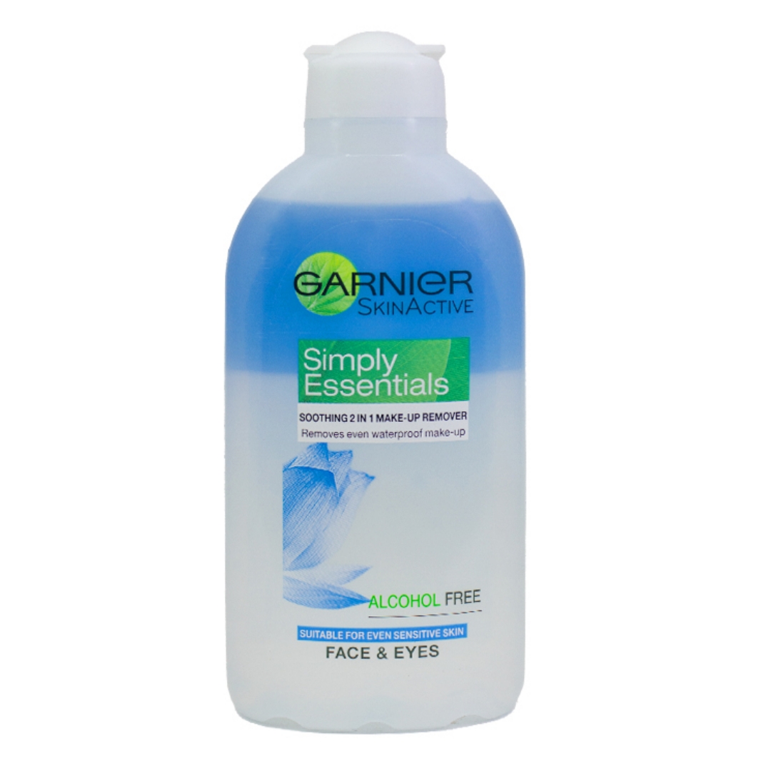 پاک کننده آرایش دوفاز صورت و لب و چشم تمام پوست ها ۲۰۰ میل garnier skinactiv