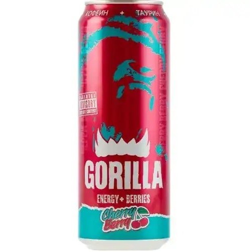 آبمیوه انرژی زا روسی گوریلا Gorilla Cherry Berry توت و گیلاس 450 میل 3 آبمیوه انرژی زا روسی گوریلا Gorilla Cherry Berry توت و گیلاس 450 میل