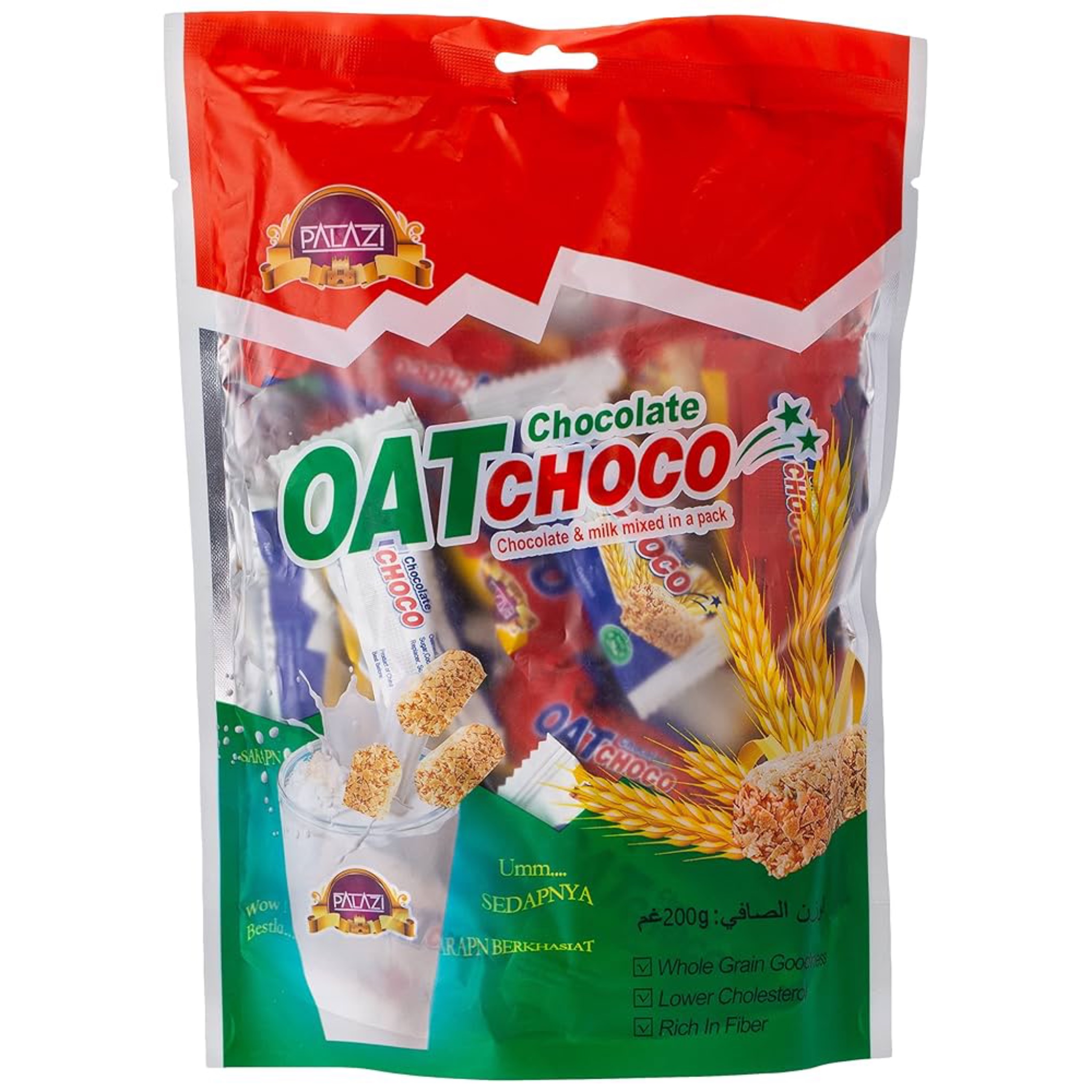 شکلات غلات میکس اوت چوکو Oat choco مدل palazi وزن 200 گرم 3 شکلات غلات میکس اوت چوکو Oat choco مدل palazi وزن 200 گرم
