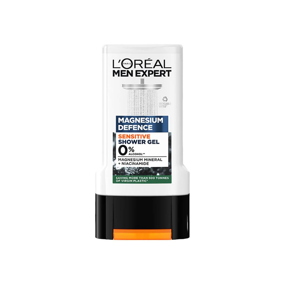 شامپو بدن مردانه لورآل سری MEN EXPERT مدل loreal MAGNESIUM DEFENCE حاوی منیزیم مناسب پوست حساس حجم 300 میل 3 شامپو بدن مردانه لورآل سری MEN EXPERT مدل loreal MAGNESIUM DEFENCE حاوی منیزیم مناسب پوست حساس حجم 300 میل