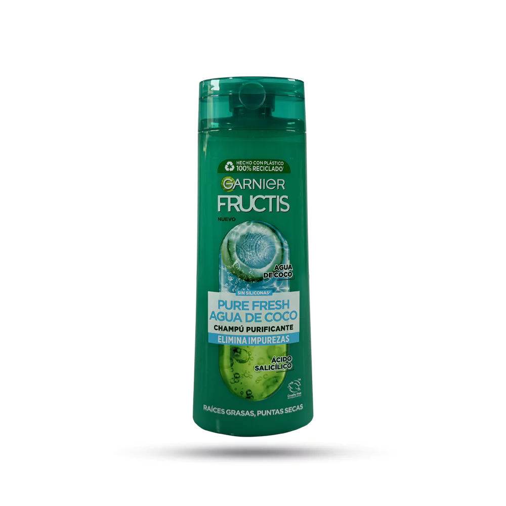 شامپو تقویت کننده گارنیر مدل Pure Fresh حاوی آب نارگیل خالص 380 میل