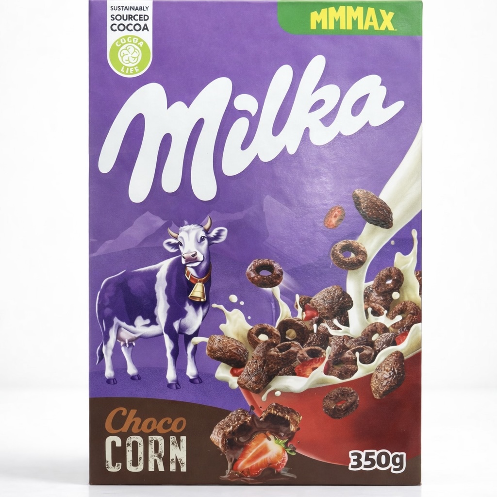 کورن فلکس شکلاتی Milka MMMAX Choco Corn – 350 گرم 3 کورن فلکس شکلاتی Milka MMMAX Choco Corn – 350 گرم