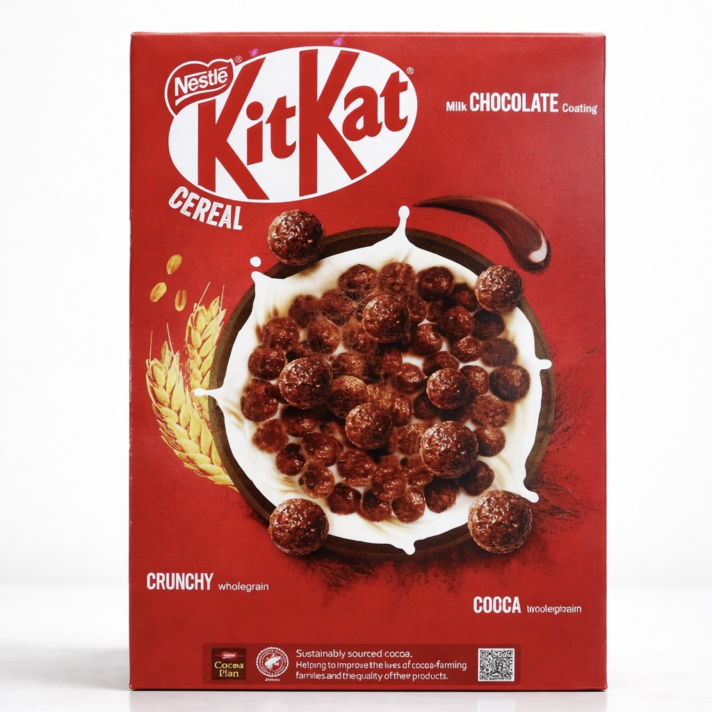 کورن فلکس شکلاتی Nestlé KitKat Cereal با روکش شکلات شیری 3 کورن فلکس شکلاتی Nestlé KitKat Cereal با روکش شکلات شیری