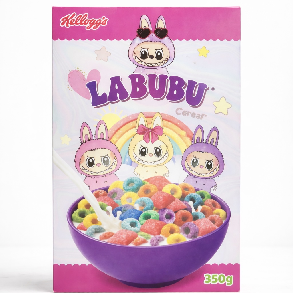 کورن فلکس Kellogg’s Labubu Cereal – رنگارنگ و فانتزی 350 گرم 3 کورن فلکس Kellogg’s Labubu Cereal – رنگارنگ و فانتزی 350 گرم